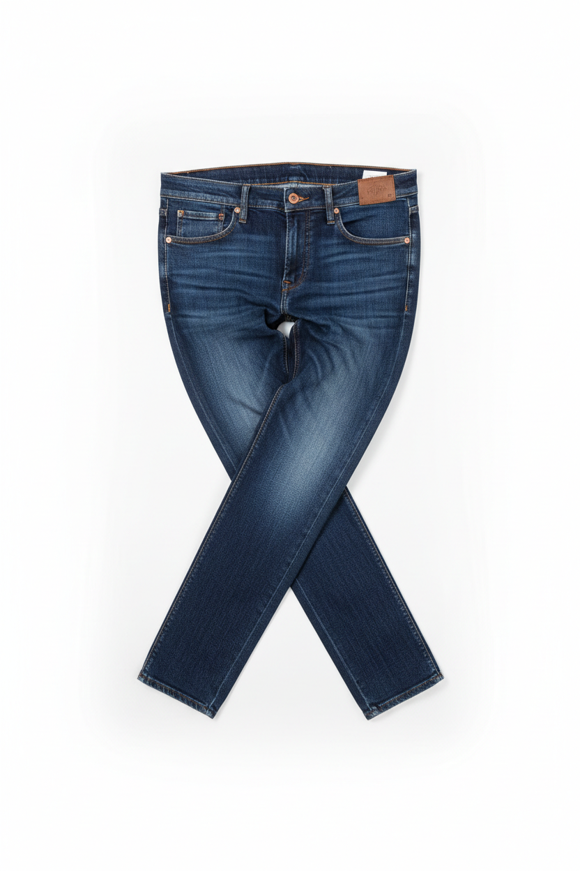 Glandify Slim Fit Denim Jeans - Indigo Blue