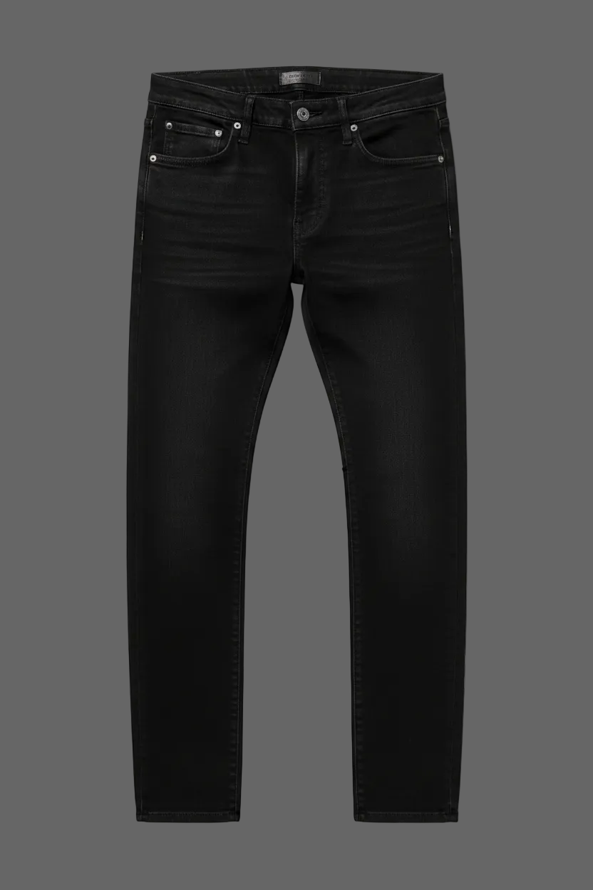 Glandify Slim Fit Denim Jeans - Jet Black