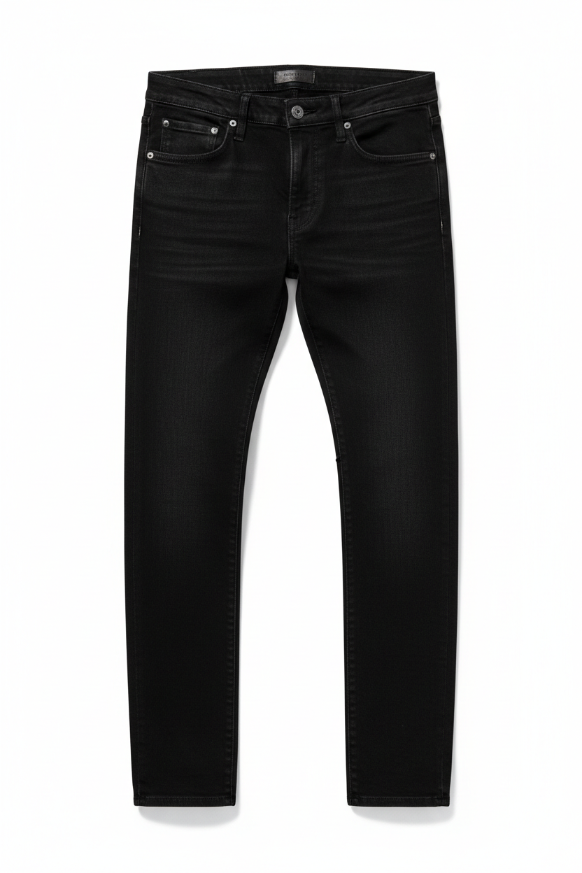 Glandify Slim Fit Denim Jeans - Jet Black