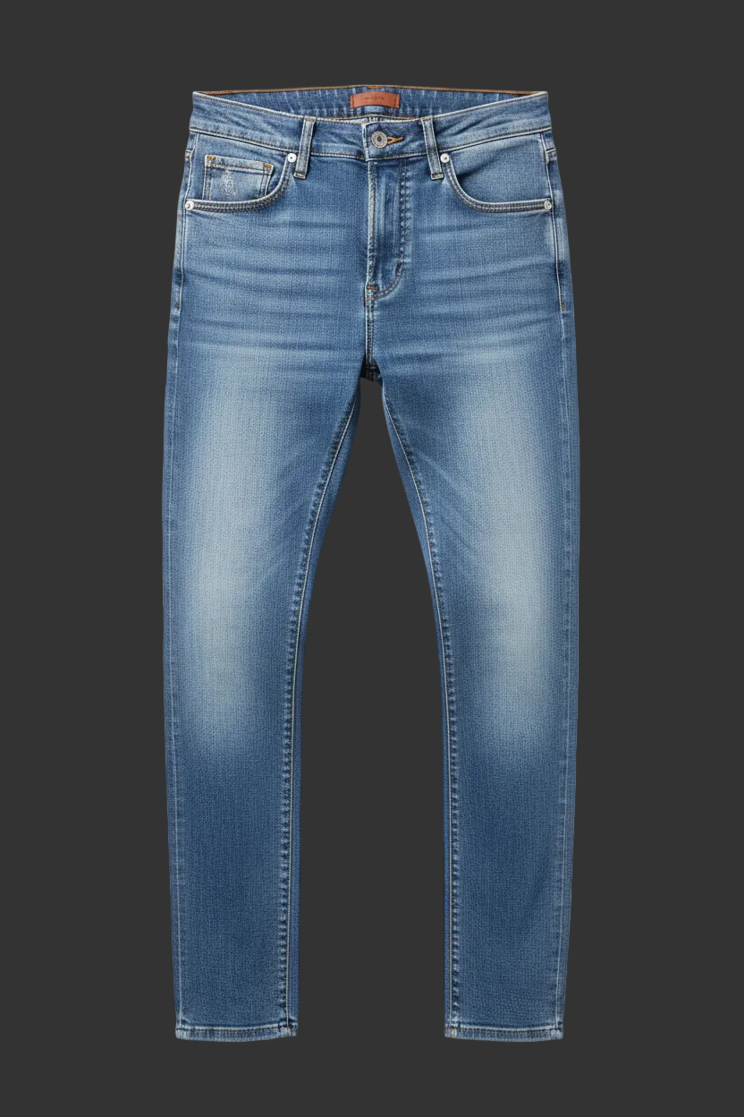 Glandify Slim Fit Denim Jeans - Light Wash