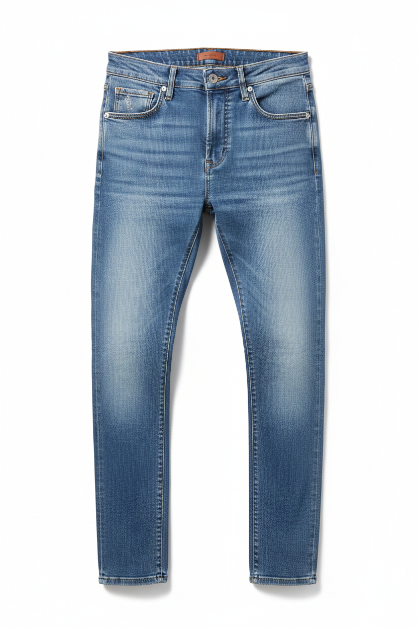 Glandify Slim Fit Denim Jeans - Light Wash