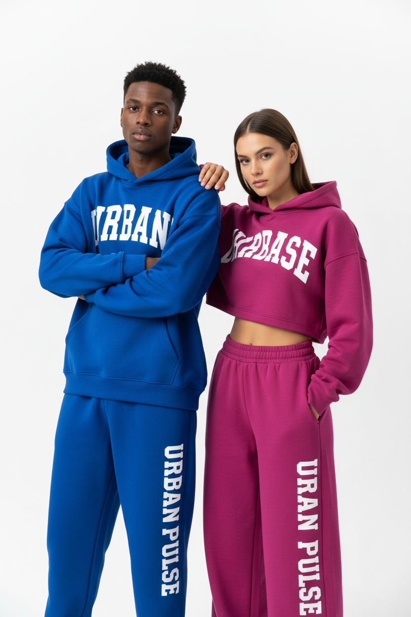 Men's & Women's Fashion Hoodie Two-Piece Set